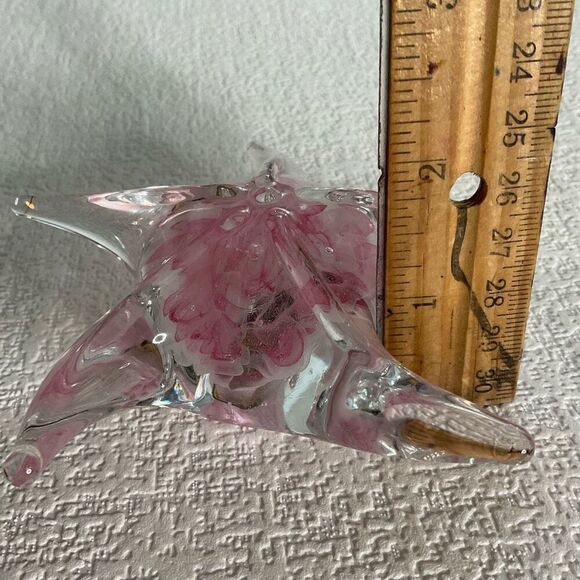 Pink Starfish Glass Dynasty Gallery Paperweight  Figurine Handmade Sealife - Picture 13 of 13